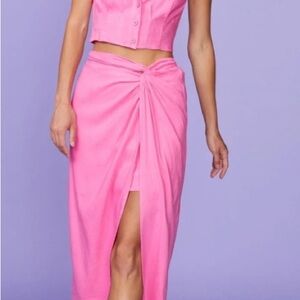 NWT‎ Monrow Side Gathered Midi Skirt